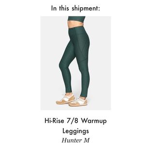 High rise green outdoor voices leggings